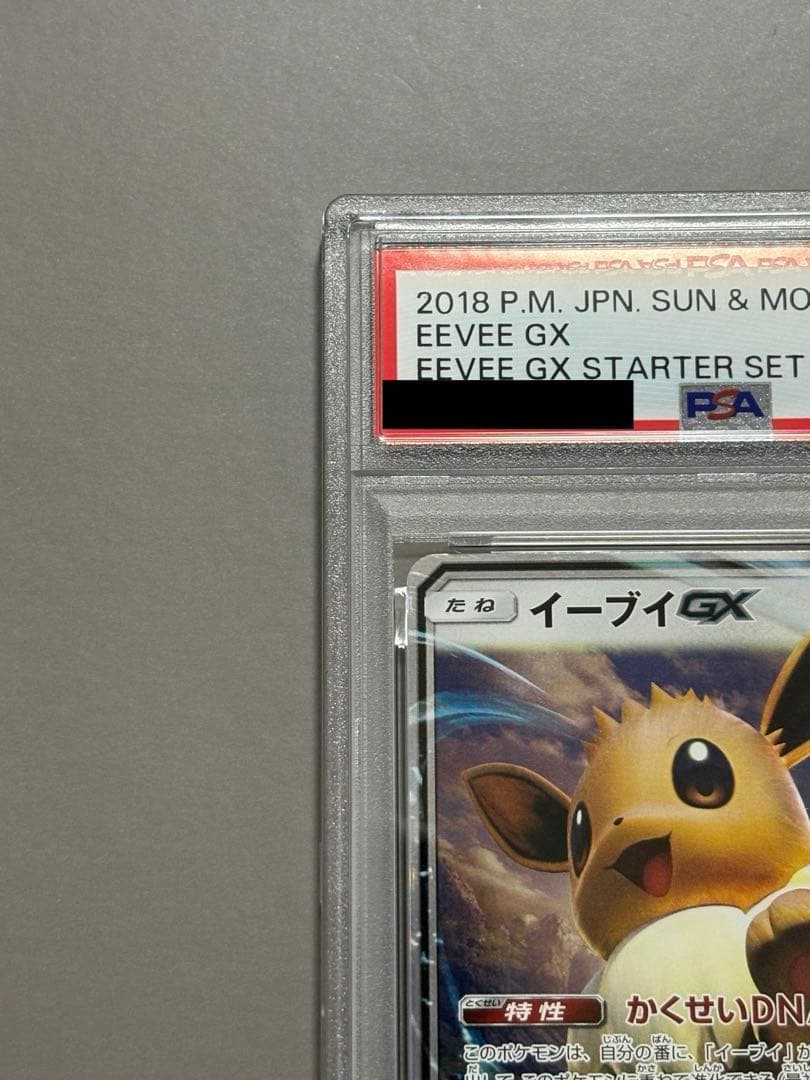 Pokemon PSA10 Eevee GX SMI 017/038 trading card collectible item with minor imperfections