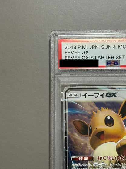 Pokemon PSA10 Eevee GX SMI 017/038 trading card collectible item with minor imperfections