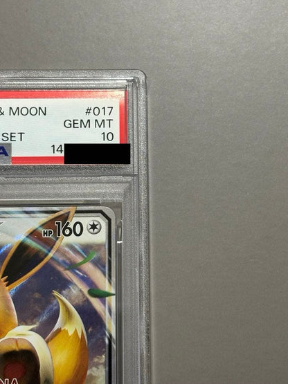 Pokemon PSA10 Eevee GX SMI 017/038 trading card collectible item with minor imperfections