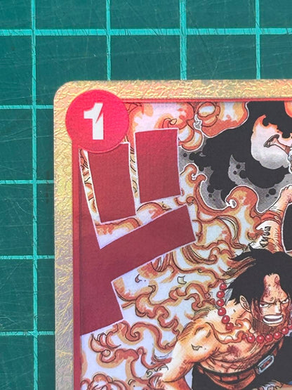 One Piece Card Game Mucha Bakkari Yagatte Parallel card ST30-017 in protective sleeve