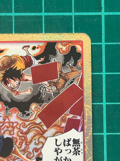 One Piece Card Game Mucha Bakkari Yagatte Parallel card ST30-017 in protective sleeve