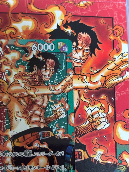 One Piece Card Game Luffy & Ace L ST30-00 start deck cards stored in protective sleeves