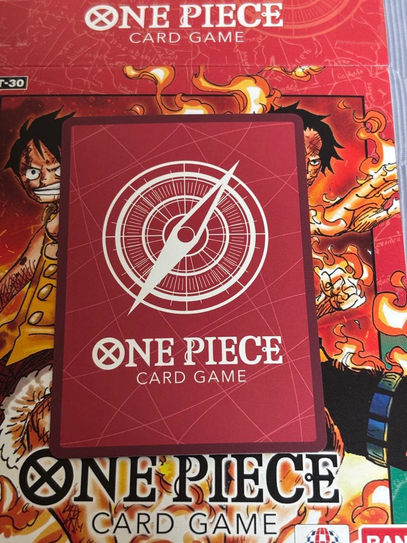 One Piece Card Game Luffy & Ace L ST30-00 start deck cards stored in protective sleeves