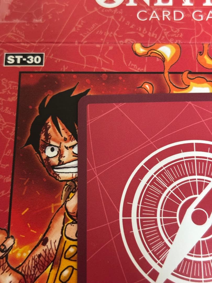 One Piece Card Game Luffy & Ace L ST30-00 start deck cards stored in protective sleeves