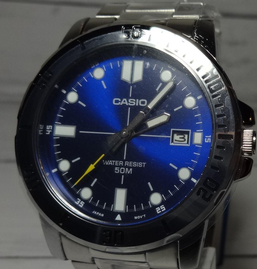 Casio MTP-VD01D-2EV Analog Watch with Vibrant Blue Dial for Men — Japan Import