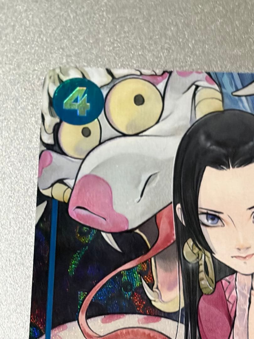 One Piece Game Card Boa Hancock ST17-004 in very good condition, shown with protective sleeve