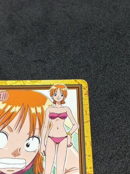 One Piece Carddass Hyper Battle card C370 featuring Nami Sunbathing from Japan import