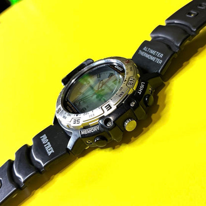 Casio ProTrek Altimeter Thermometer Watch with Digital Display — Japan Import