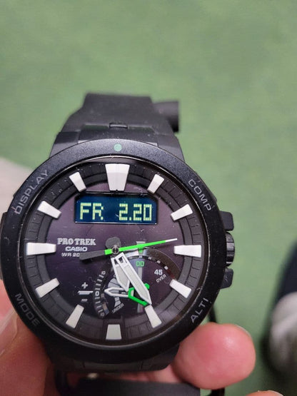 Casio Pro Trek PRW-7000 Solar Digital Analogue Watch with Rubber Band — Japan Import