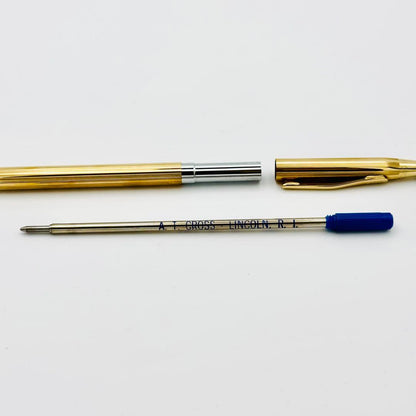 Cross Classic Century 12KT Gold Filled Ballpoint Pen Blue Ink Gold Color Japan Import