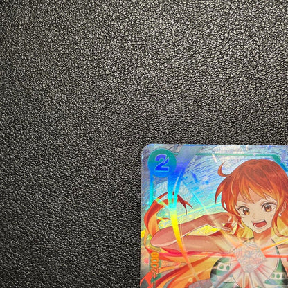 Nintendo One Piece OP10 Monkey D. Luffy Ultra Rare promotional card from 2025 May Strongest Jump issue