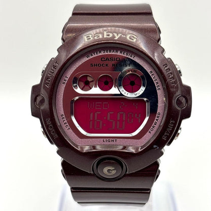 Casio Baby-G Series BG-6900 Shock Watch with Reversed Text Bordeaux Digital Japan Import
