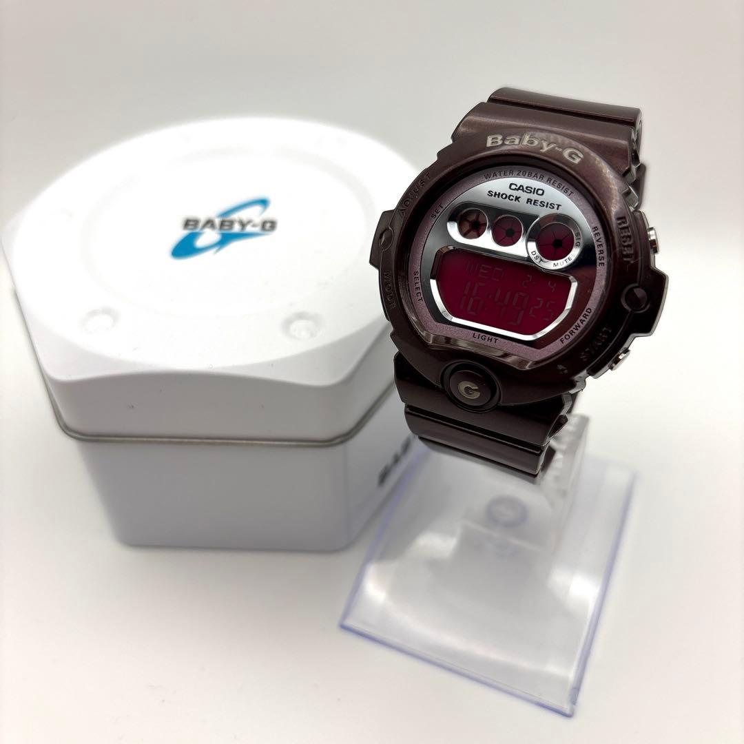 Casio Baby-G Series BG-6900 Shock Watch with Reversed Text Bordeaux Digital Japan Import