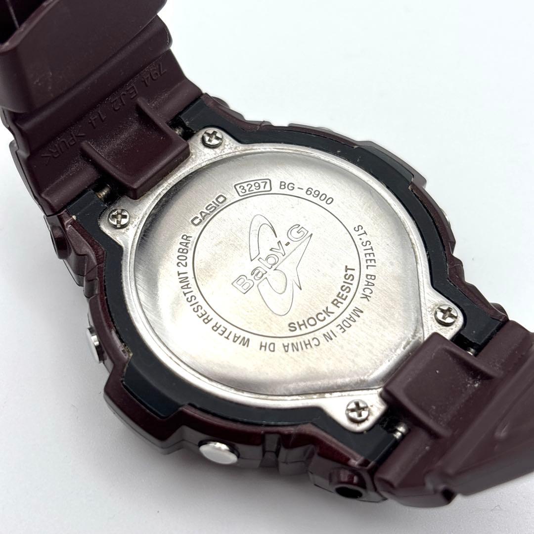 Casio Baby-G Series BG-6900 Shock Watch with Reversed Text Bordeaux Digital Japan Import