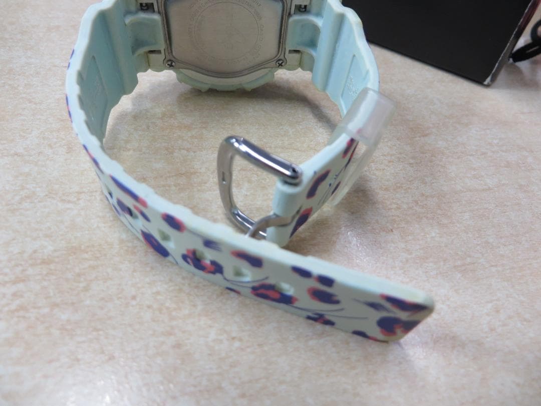 Casio Baby-G BA-110FL Flower Leopard Watch with Orange Dial and Pink & Purple Pattern — Japan Import