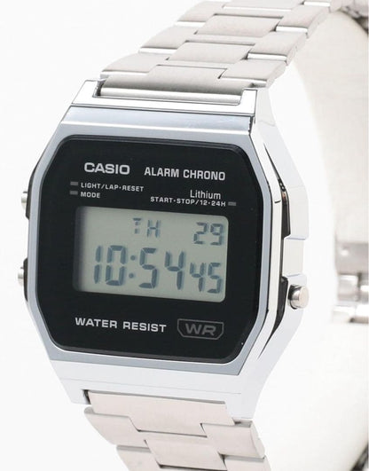 Casio A158WEA-1JF Digital Watch Silver Case and Band Japan Import