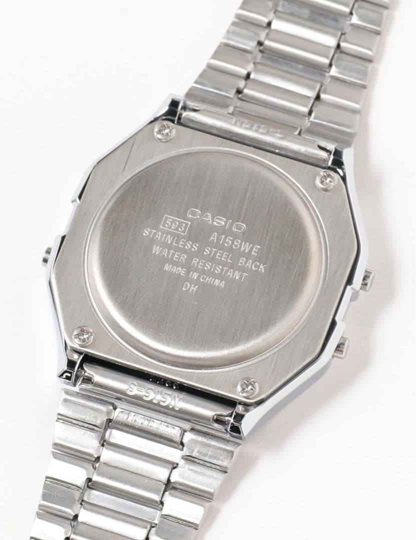 Casio A158WEA-1JF Digital Watch Silver Case and Band Japan Import