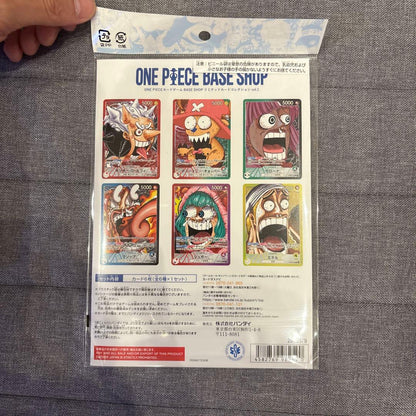 One Piece BASESHOP Limited Card Collection Vol.1 with 6 different collectible cards from Japan import