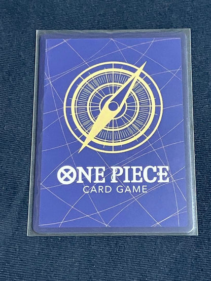 One Piece Boa Hancock P-066 trading card shown against white background with protective sleeve