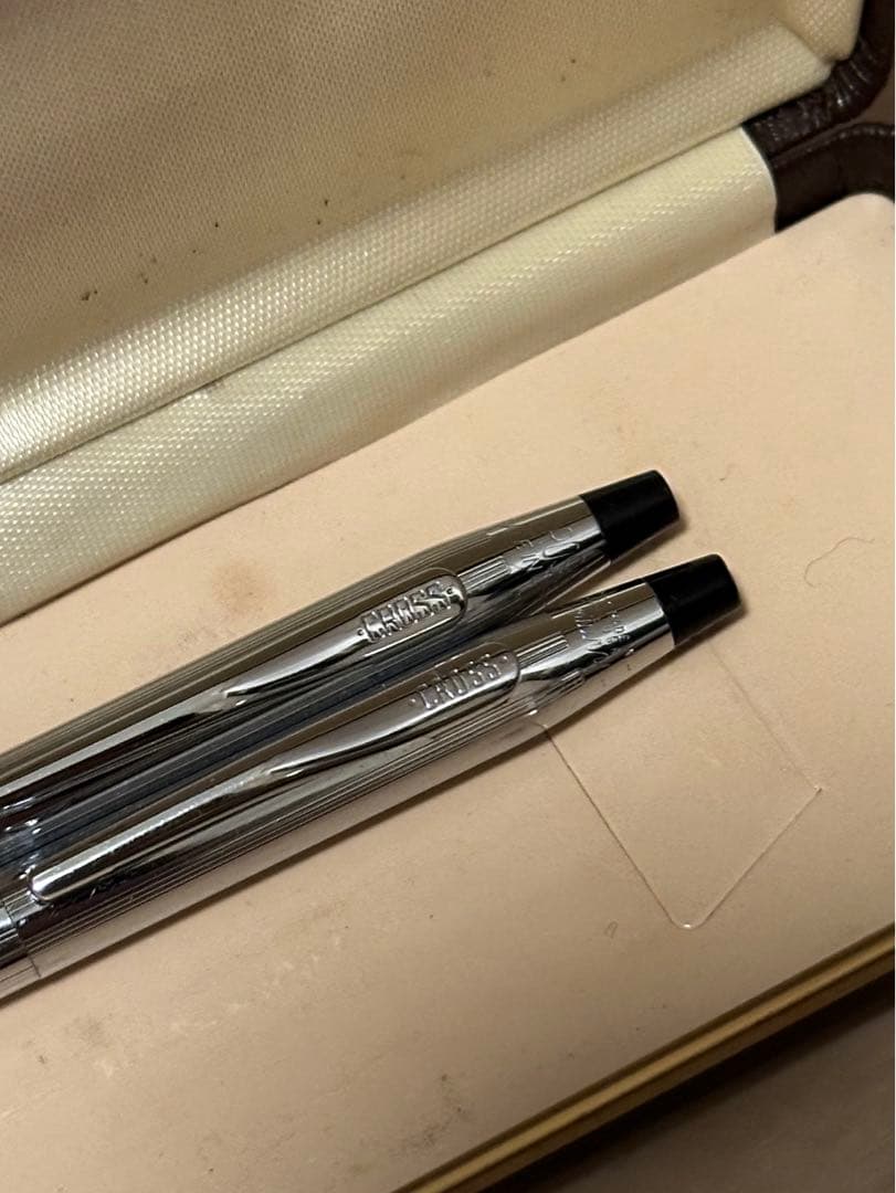 Cross Vintage Blue Ink Ballpoint Pen and Rotating Pencil Set with Refill — Japan Import