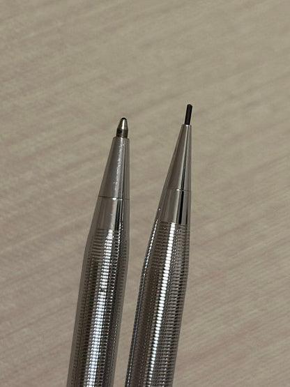 Cross Vintage Blue Ink Ballpoint Pen and Rotating Pencil Set with Refill — Japan Import