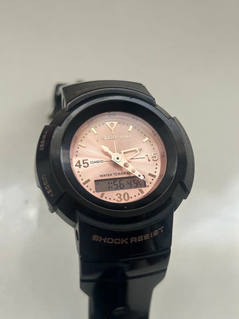 Casio G-Shock Mini Watch Analog Digital Black and Rose Pink