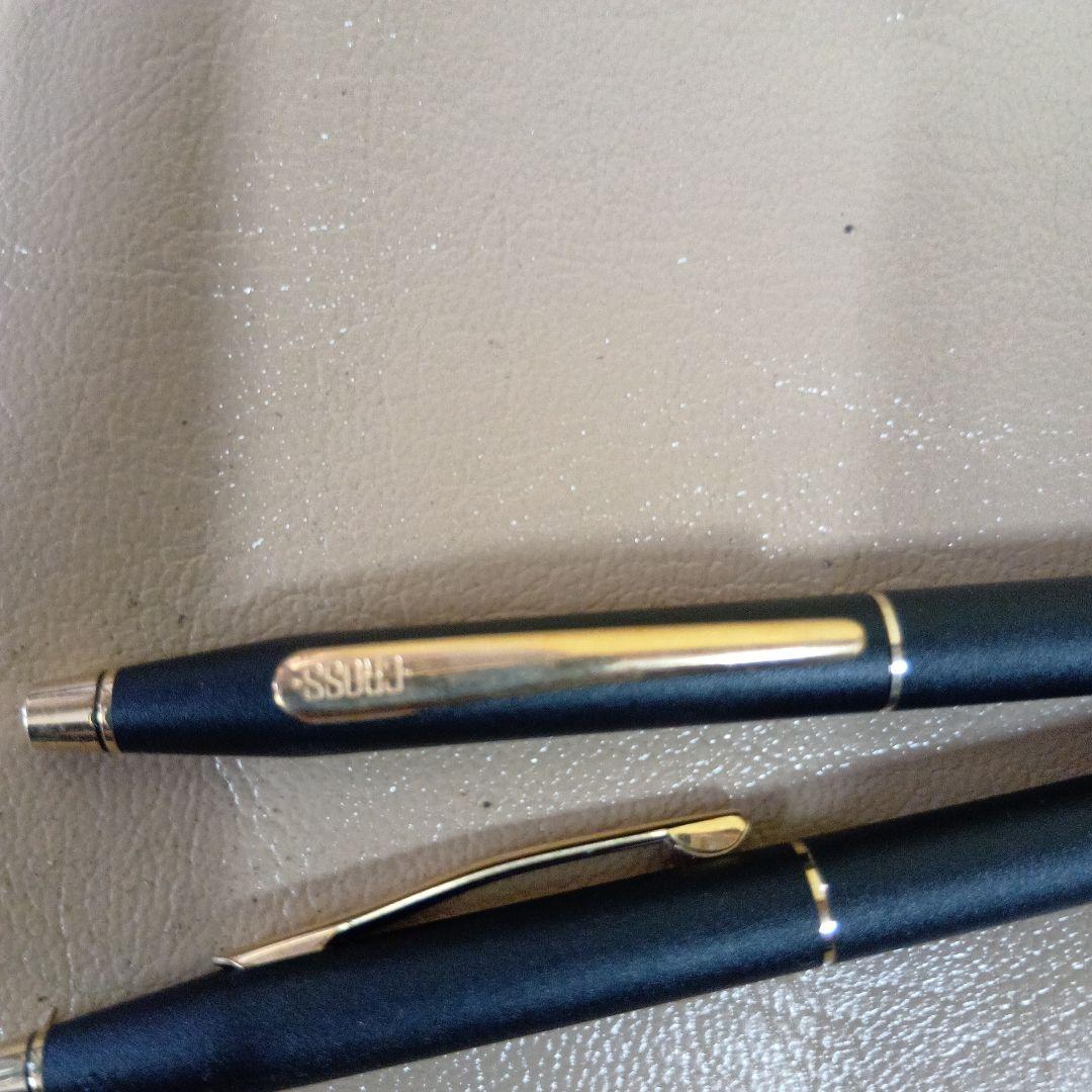 Casio Pen Set with Cross and Mechanical Pencils, Black and Gold Two-Pack — Japan Import