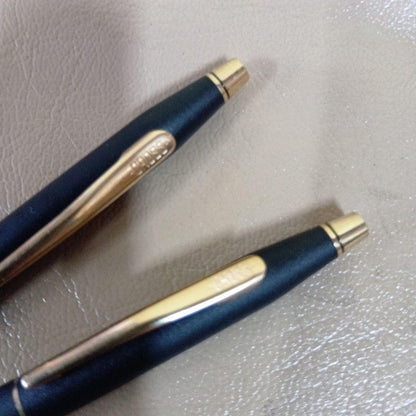 Casio Pen Set with Cross and Mechanical Pencils, Black and Gold Two-Pack — Japan Import