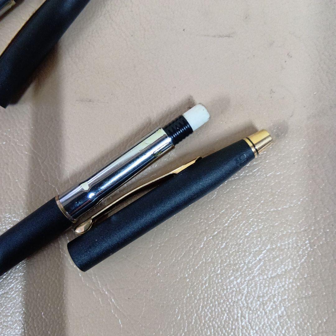 Casio Pen Set with Cross and Mechanical Pencils, Black and Gold Two-Pack — Japan Import