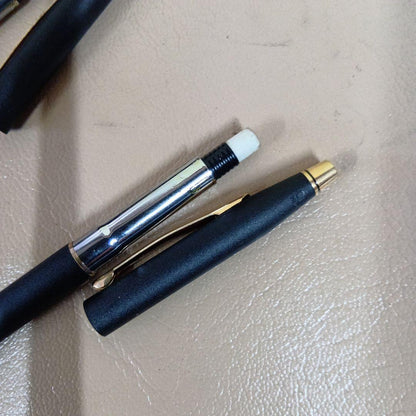 Casio Pen Set with Cross and Mechanical Pencils, Black and Gold Two-Pack — Japan Import