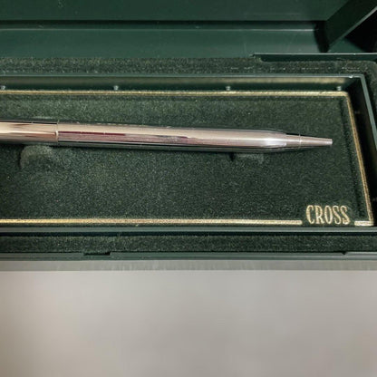 Cross Silver Ballpoint Pen with metallic finish shown with its dedicated case