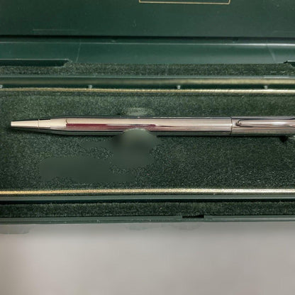 Cross Silver Ballpoint Pen with metallic finish shown with its dedicated case
