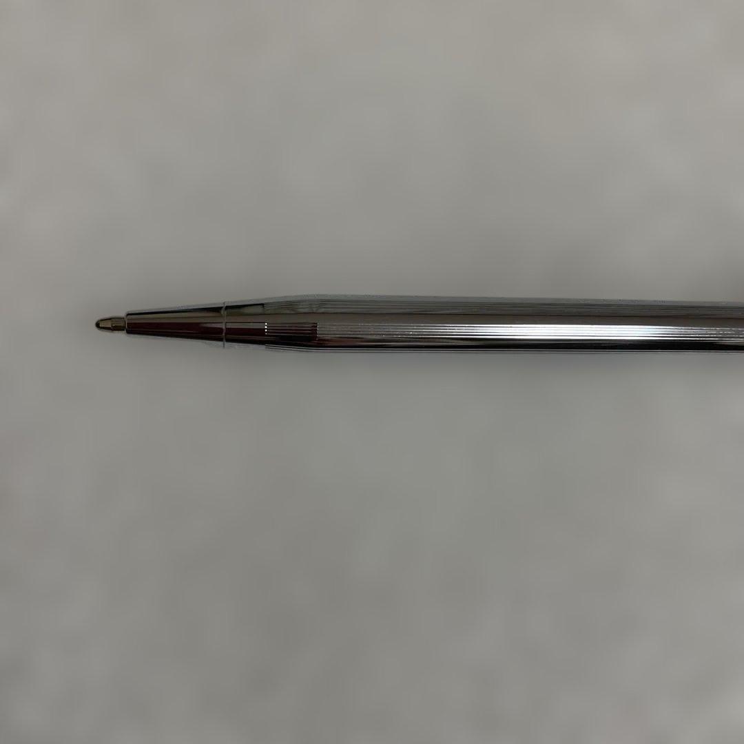 Cross Silver Ballpoint Pen with metallic finish shown with its dedicated case