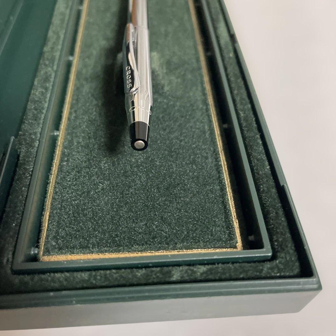 Cross Silver Ballpoint Pen with metallic finish shown with its dedicated case