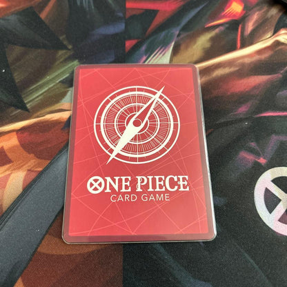 One Piece Jewelry Bonnie One Piece trading card EB04-001 in protective sleeve, front view
