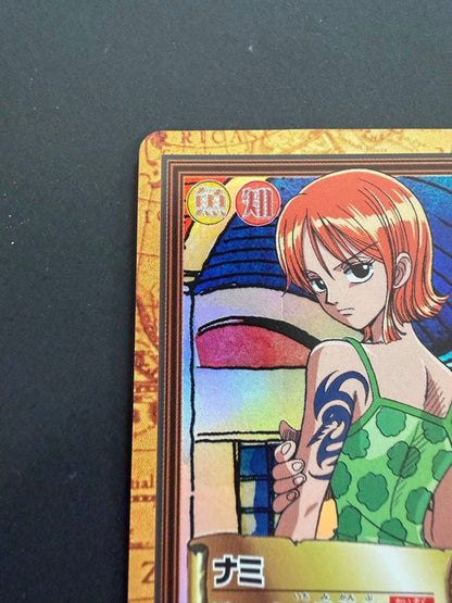 One Piece Hyper Battle Carddass C151 featuring Nami Arlong Crew Officer, used Japanese collectible card