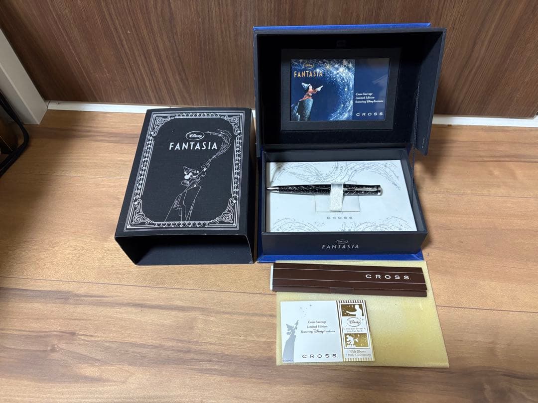 Cross Disney 110th Anniversary Fantasia black and silver ballpoint pen with engraved serial number