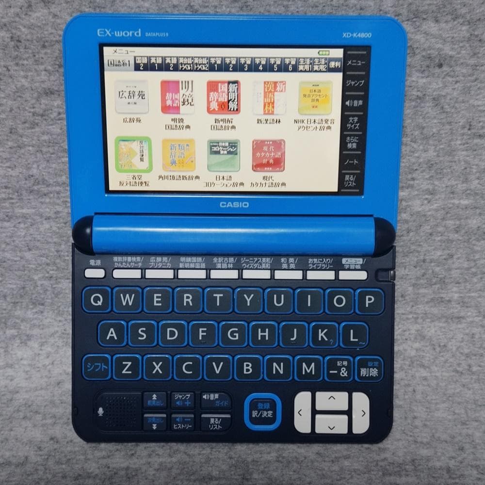 Casio Electronic Dictionary XD-K4800 High School Model with Blue Color — Japan Import