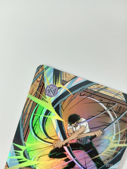 Bandai One Piece Carddass Hyper Battle Zoro C114 hologram Killer card from 2000, Japan import