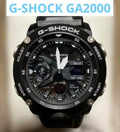 Casio G-Shock GA-2000S-1AJF Carbon Core Guard Series Monotone Black Watch — Japan Import
