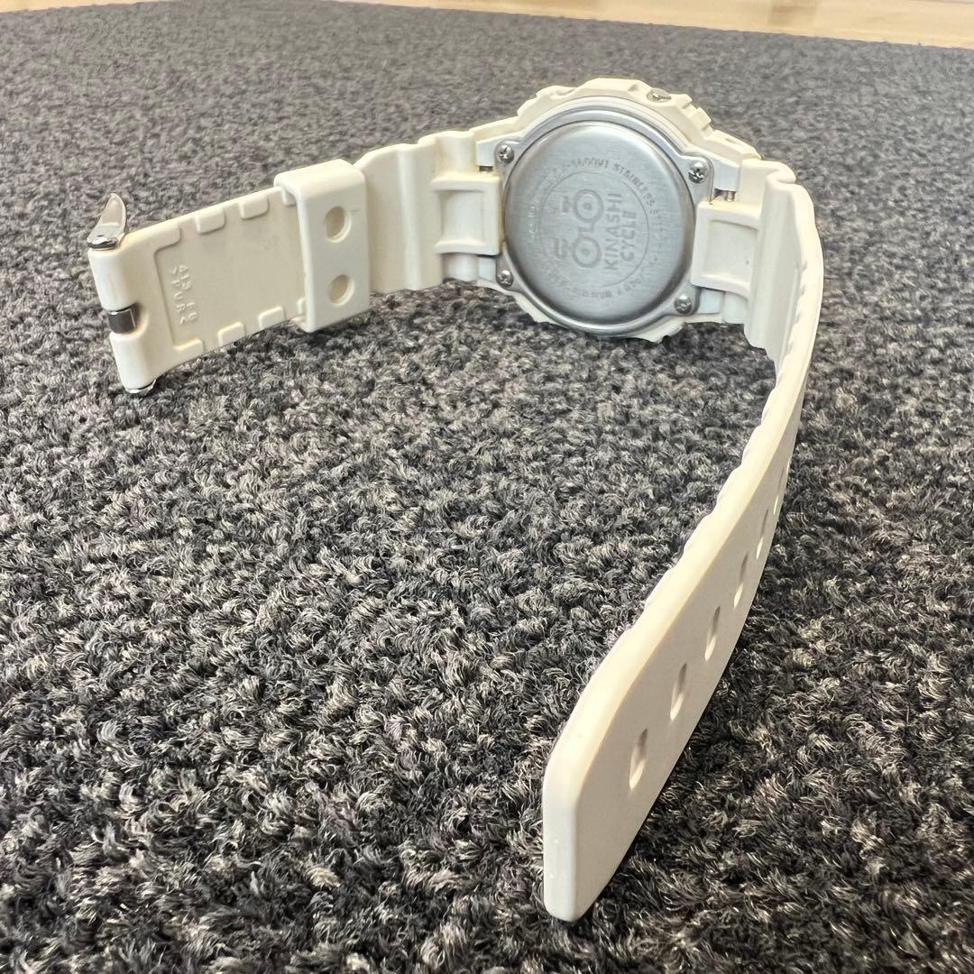 Casio G-Shock Watch White Collaboration with Kinashi Cycle