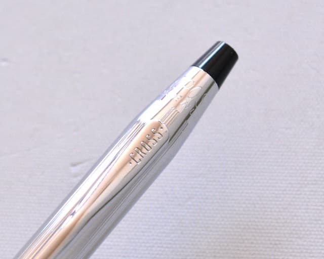 Cross brand mechanical pencil with old logo and chrome metal body made in USA