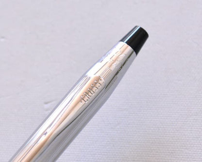 Cross brand mechanical pencil with old logo and chrome metal body made in USA