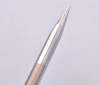 Cross brand mechanical pencil with old logo and chrome metal body made in USA