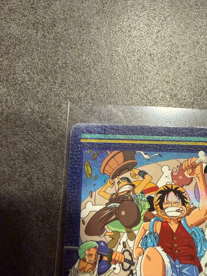 Bandai One Piece Visual Adventure Series 137 hologram trading card from 2001 featuring Straw Hat Voyage