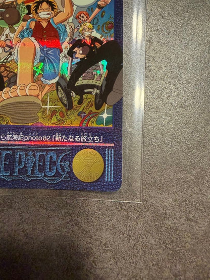 Bandai One Piece Visual Adventure Series 137 hologram trading card from 2001 featuring Straw Hat Voyage