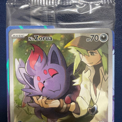 Nintendo N Zorua promotional Pokémon card English version from Scarlet & Violet series SV9, unopened Japan import