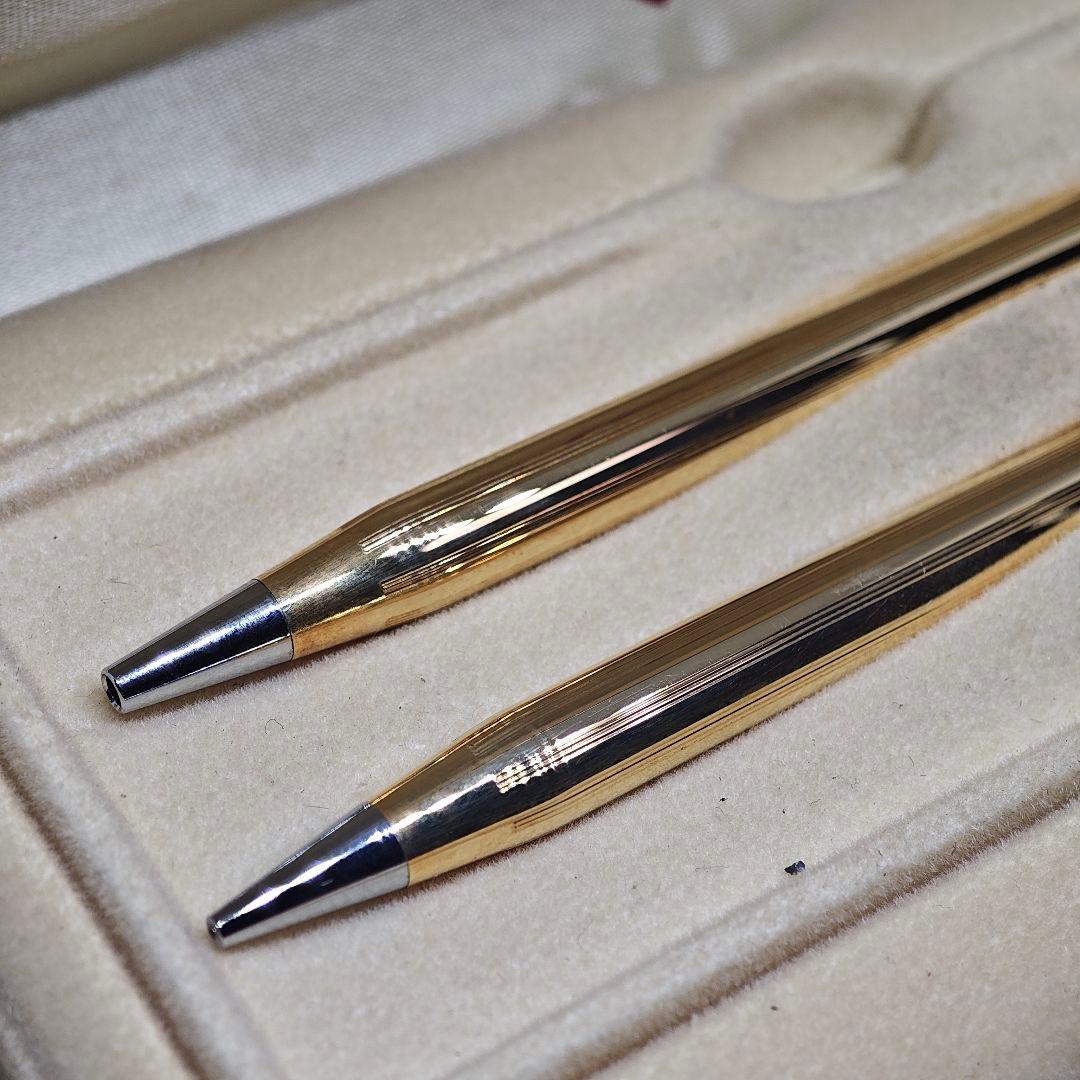 Cross 18KT Classic Century Ballpoint Pen and Mechanical Pencil Set — Japan Import