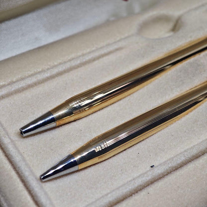 Cross 18KT Classic Century Ballpoint Pen and Mechanical Pencil Set — Japan Import