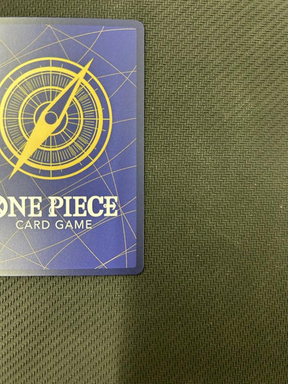 Tashigi SP OP14-029 Decision of Battle collectible card in protective sleeve